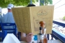 Claire reading a Greek menu