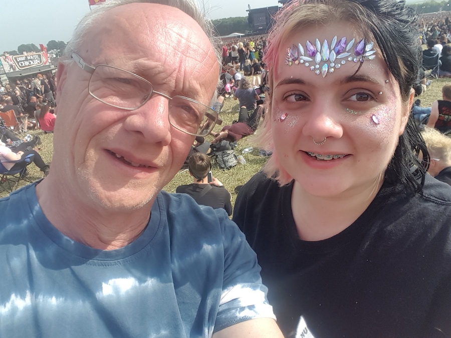 Claire and me at Download