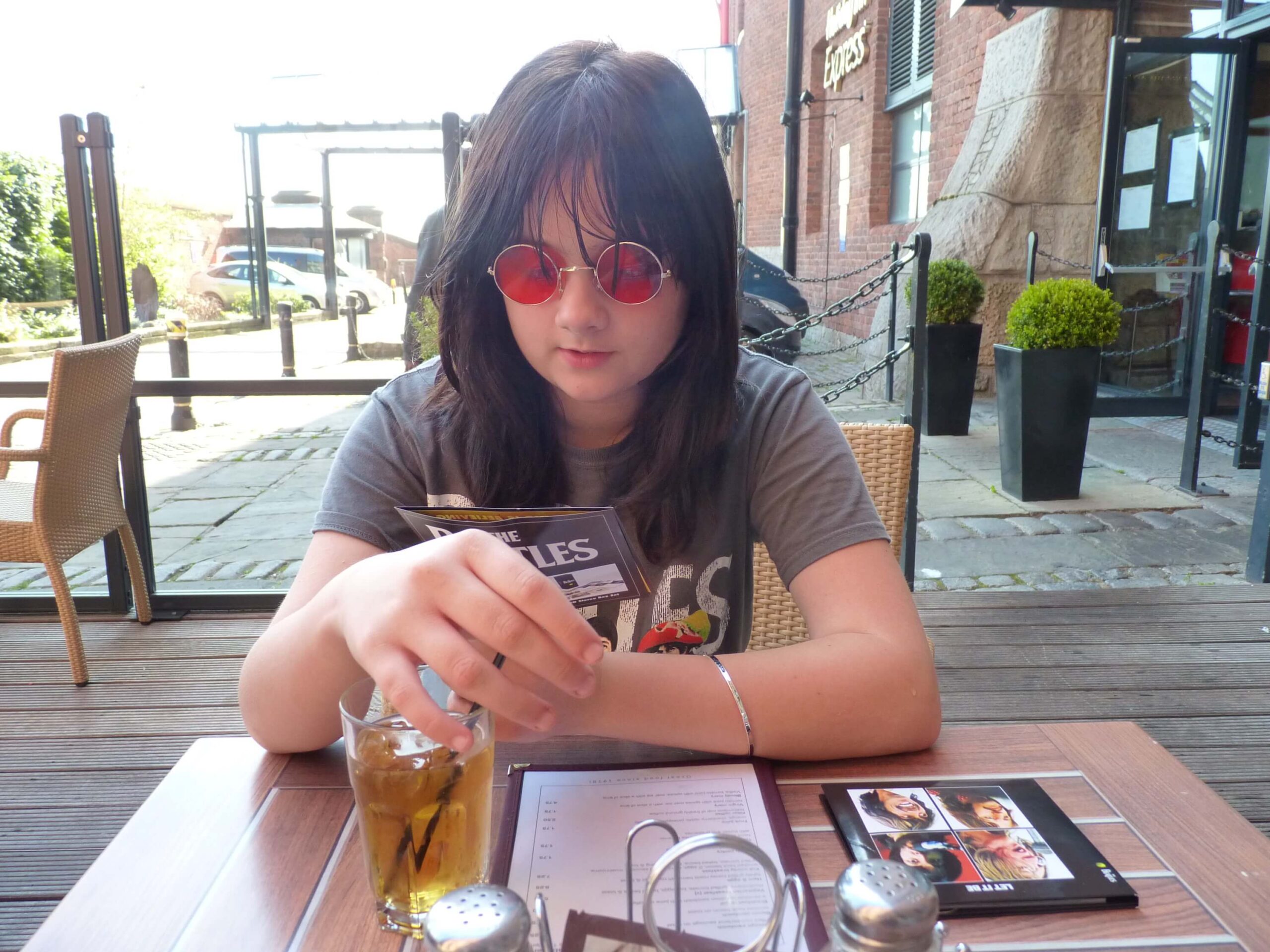 Claire at the Beatles Museum